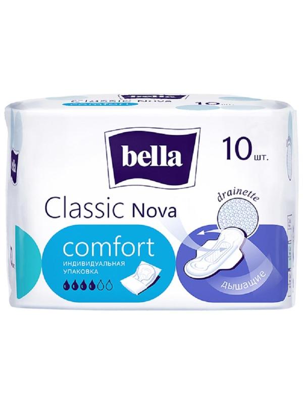 Прокладки женские гигиенические bella Classic Nova Сomfort, 10 шт./уп.