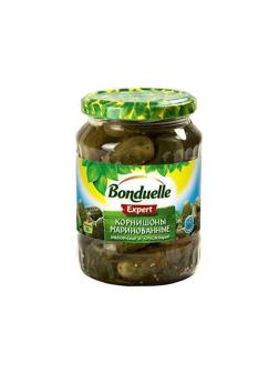 Корнишоны Консервация Огурцы Бондюэль марин.(3-6) с/б, 540г
