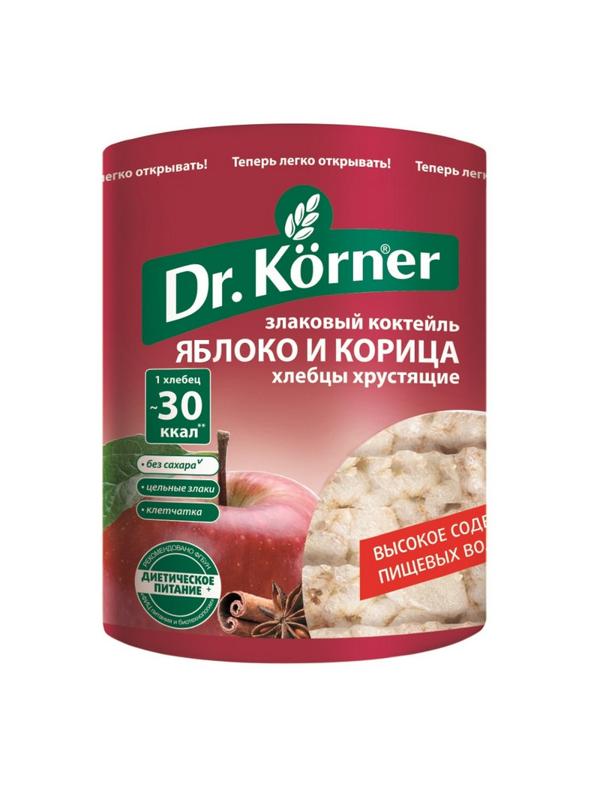 Хлебцы хрустящие Злаковый коктейль яблочный с корицей Dr.Korner 90 гр