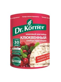 Хлебцы хрустящие Злаковый коктейль клюквенный Dr.Korner 100 гр