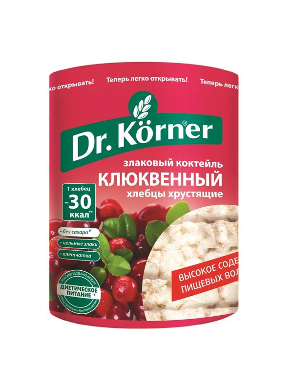 Хлебцы хрустящие Злаковый коктейль клюквенный Dr.Korner 100 гр