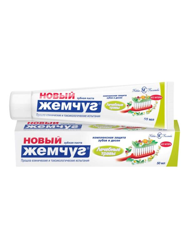 Зубная паста Новый Жемчуг Лечебные травы 50мл 17358