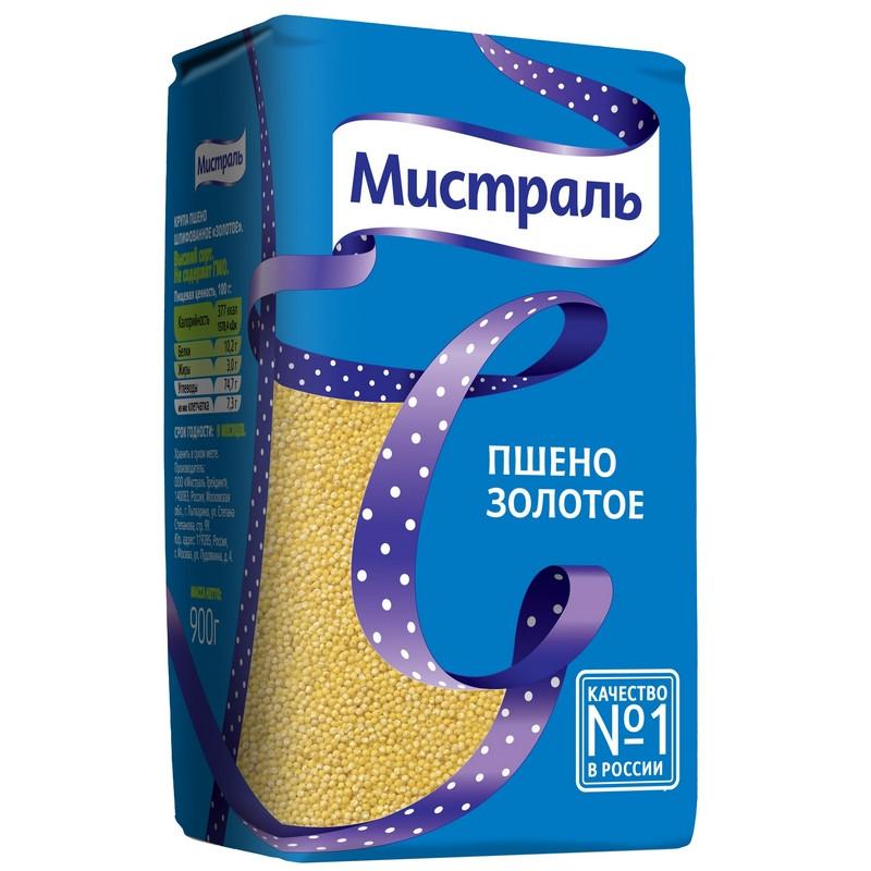 Пшено Крупа МИСТРАЛЬ золотое, 900г