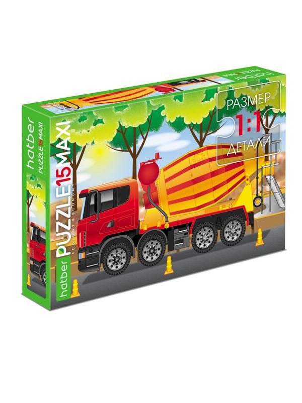 Пазл 15 элементов 330х220мм MAXI Бетономешалка ECO арт.15ПЗ4_21065