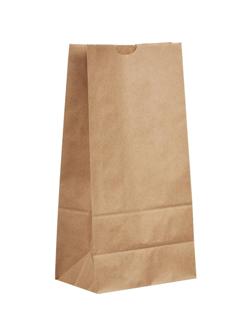 Пакет бумажный 127х80х248 мм,50гр/м2,  крафт коричневый 1000шт/уп