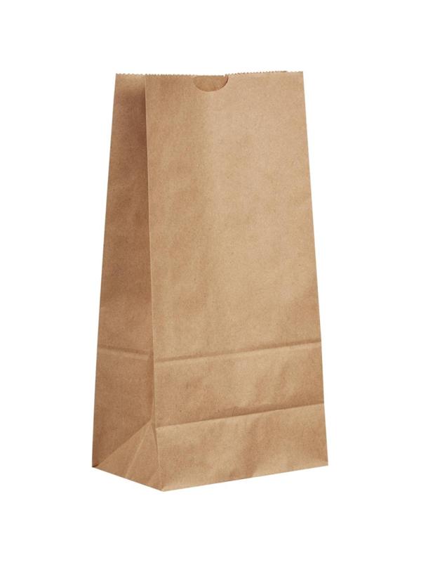 Пакет бумажный 127х80х248 мм,50гр/м2,  крафт коричневый 1000шт/уп
