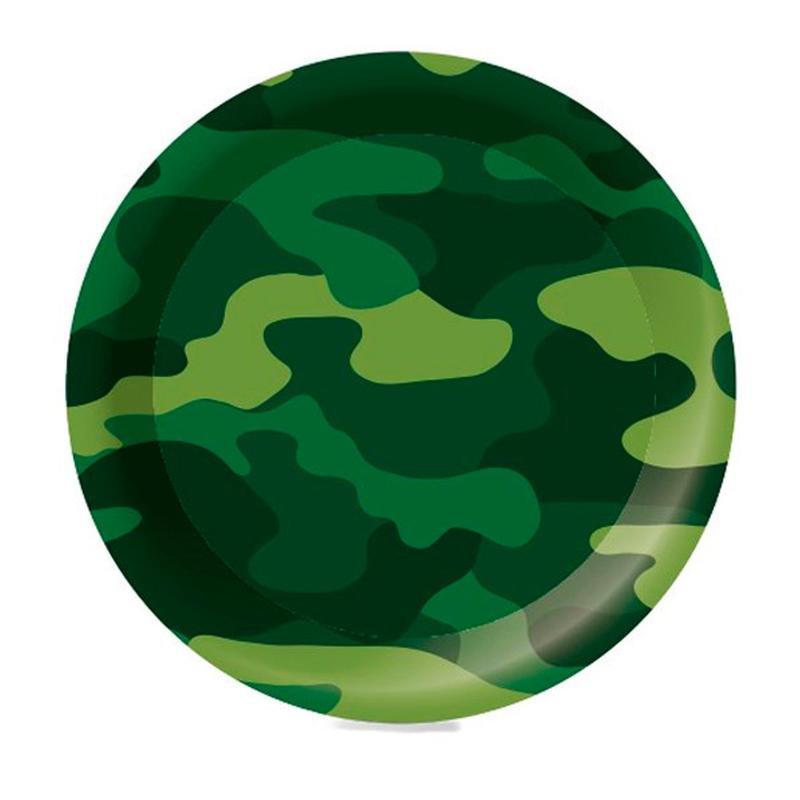 Набор тарелок бумажные ламинированная Милитари 23см 6шт/уп арт.6046101