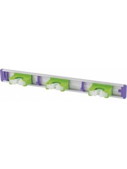 Держатель настенный для инвентаря алюминий 3 ячейки 3 крюка Palisad 68303