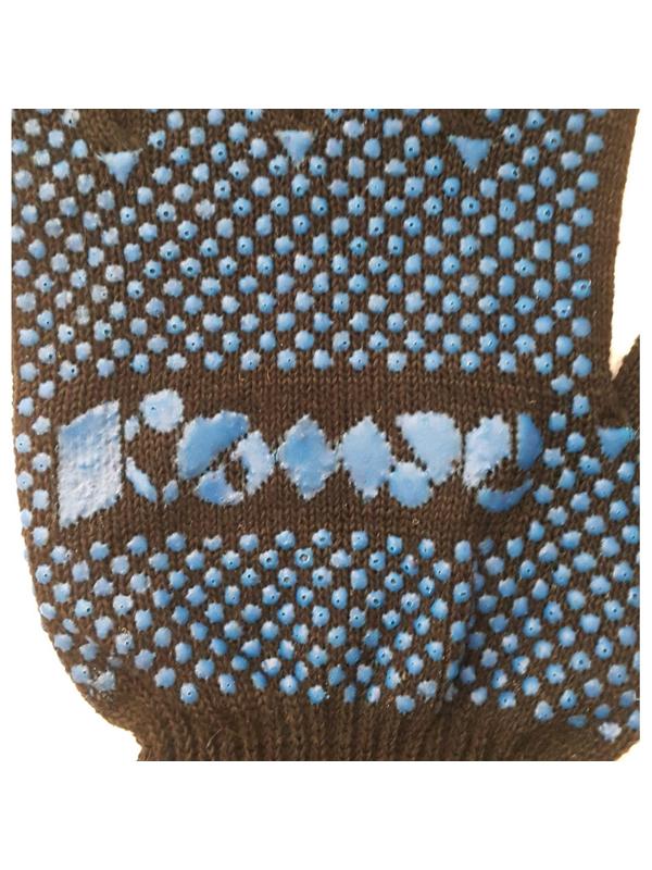 Перчатки защитные трикотажн КОМУС ПВХ Точка 5 нит 52г 10 кл черн р9 5пар/уп