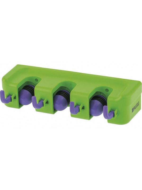 Держатель настенный для инвентаря пластик 3 ячейки 4 крюка Palisad 68301