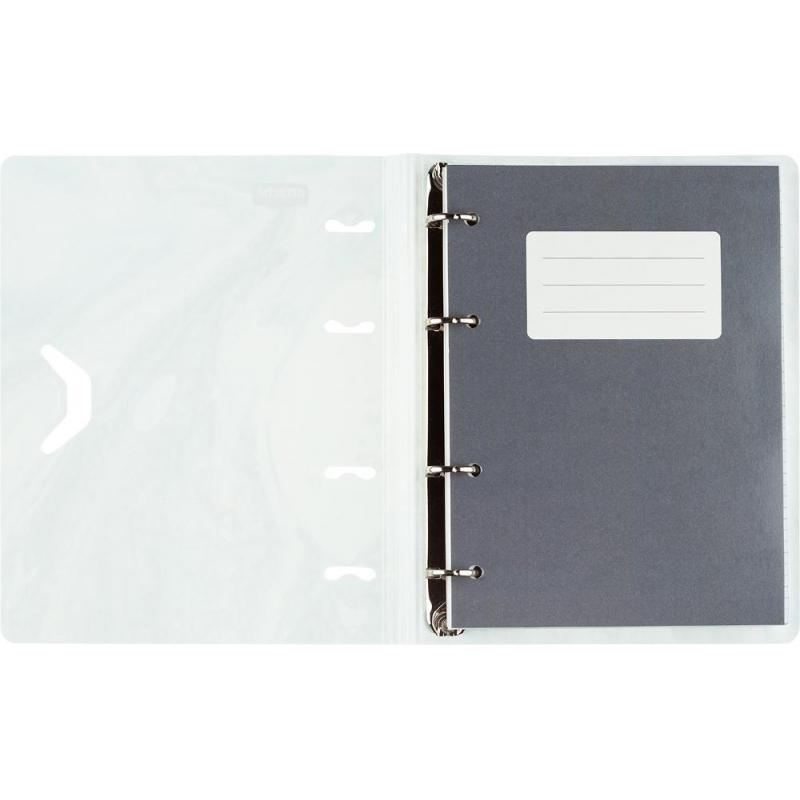 Бизнес-тетрадь А5,120л кольц/смен.бл,кл.Attache Selection Fluid Серо-Голуб