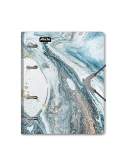 Бизнес-тетрадь А5,120л кольц/смен.бл,кл.Attache Selection Fluid Серо-Голуб