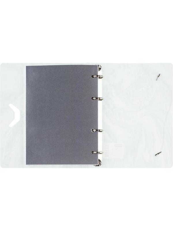 Бизнес-тетрадь А5,120л кольц/смен.бл,кл.Attache Selection Fluid Серо-Голуб
