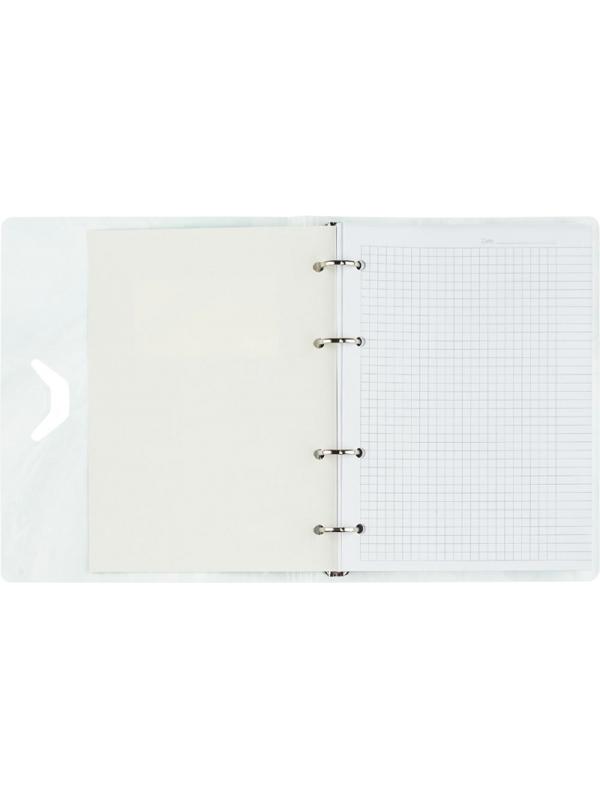 Бизнес-тетрадь А5,120л кольц/смен.бл,кл.Attache Selection Fluid Серо-Голуб