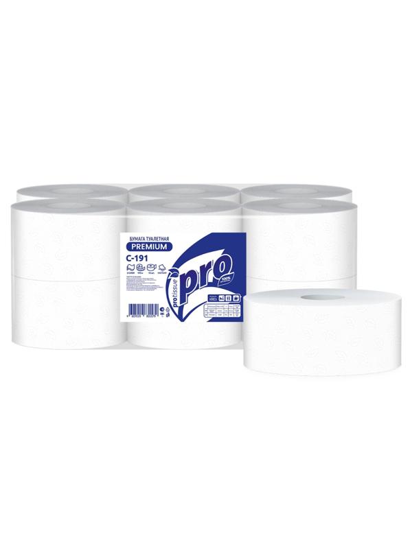 Бумага туалетная д/дисп Protissue 2сл бел цел 170м 12рул/уп С191