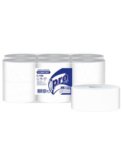 Бумага туалетная д/дисп Protissue 1сл бел цел 200м 12рул/уп С190