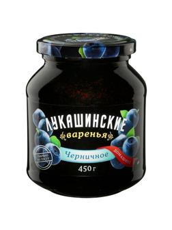 Варенье Лукашинские черничное, 450г