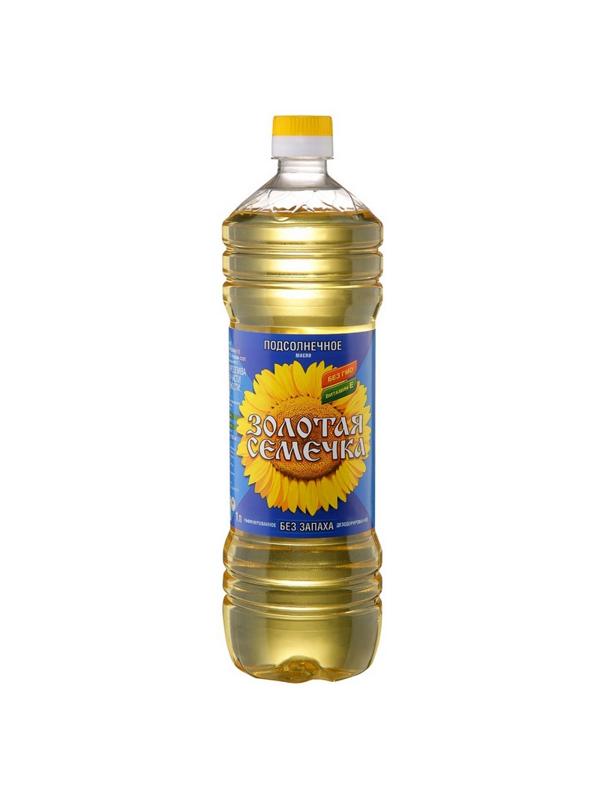 Масло Золотая Семечка подсолнечное раф., 1л