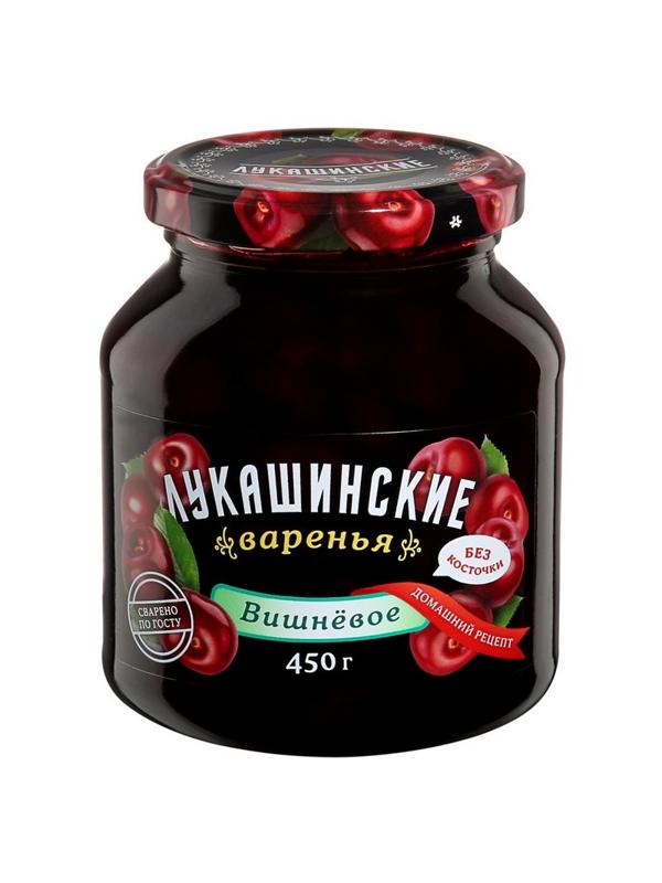 Варенье Лукашинские вишневое без косточки, 450г