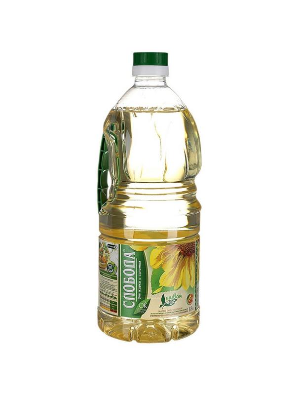 Масло Слобода подсолнечное раф., 1.8л