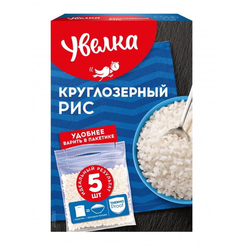 Рис крупа Увелка кругл. шлиф., 5пак х 80г