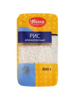Рис крупа Увелка длиннозерный шлифованный, 800 г