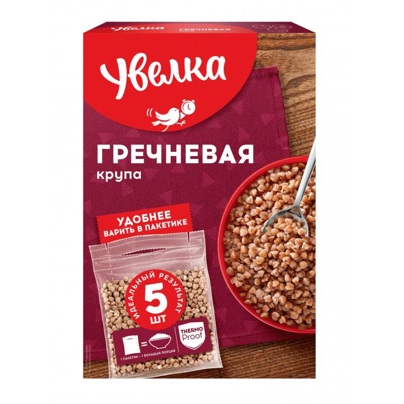 Гречка крупа Увелка ядрица быст. экстра, 5пак х 80г