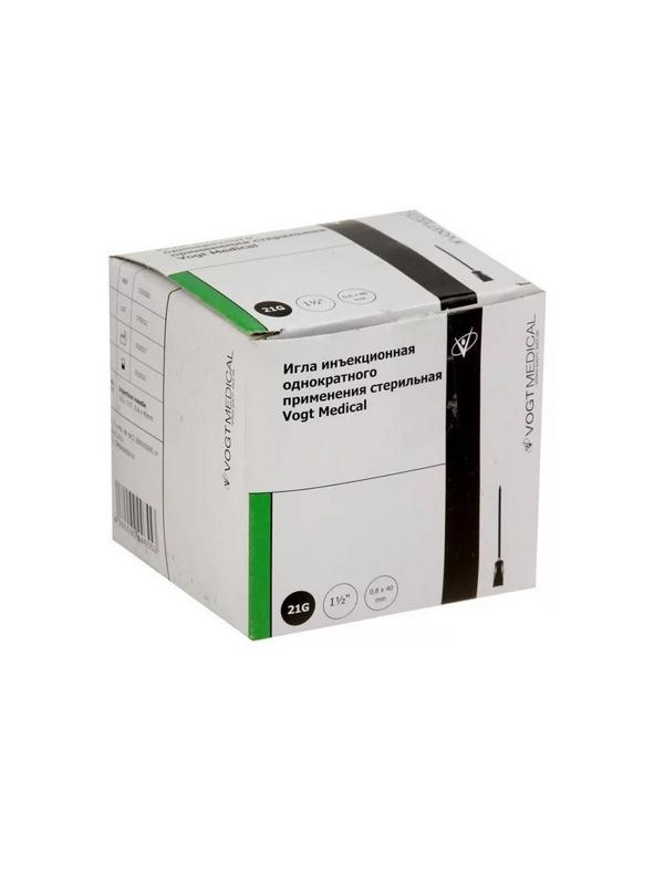 Игла инъекционная 21G (0,8х40 мм) VM 100шт/уп.