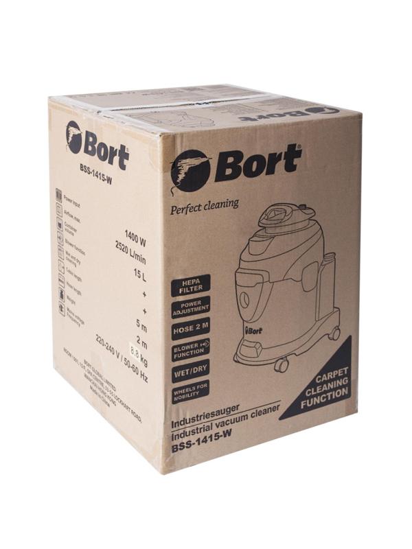 Пылесос строительный BORT BSS-1415-W, 1400 Вт, 15л (91272263)