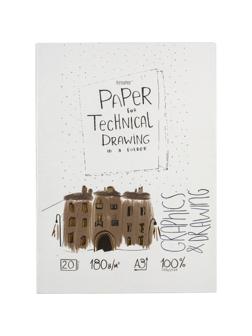 Папка для черчения Kroyter А3,20л,180гр/м2, обл.с тиснен.  Сити 00141