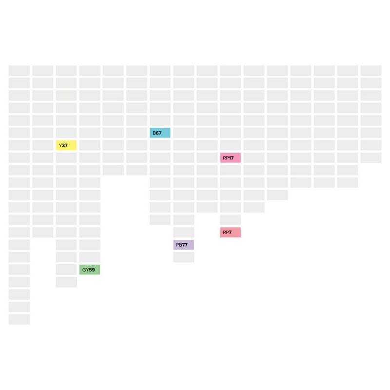 Набор маркеров TOUCH BRUSH 6цв. пастельные тона 1200616