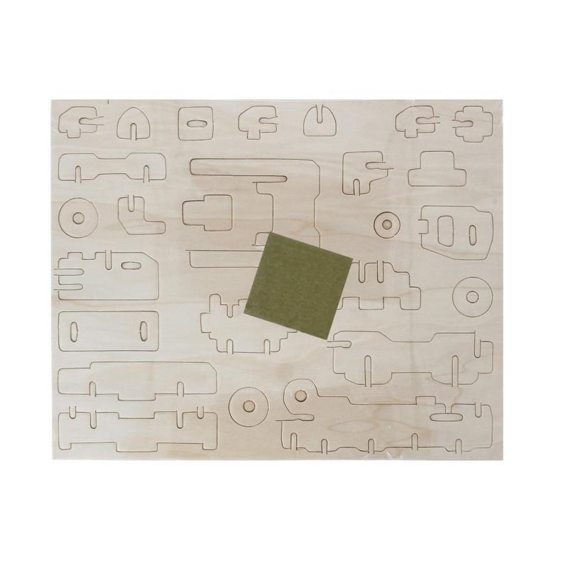 Сборная модель деревянная REZARK Пазл 3D Американский грузовик, ROT-016