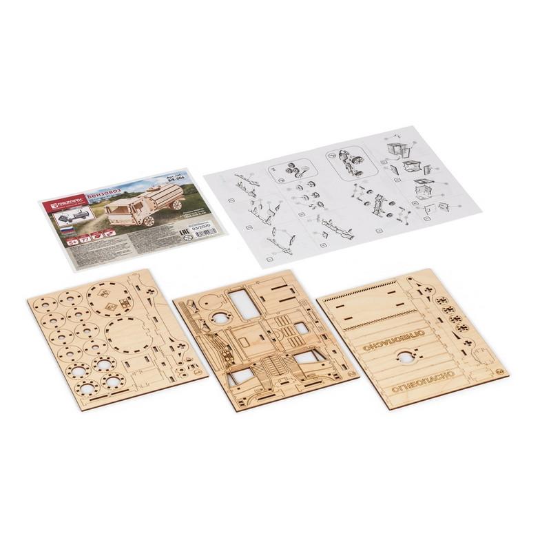 Сборная модель деревянная REZARK Пазл 3D фанера бензовоз, BIR-006