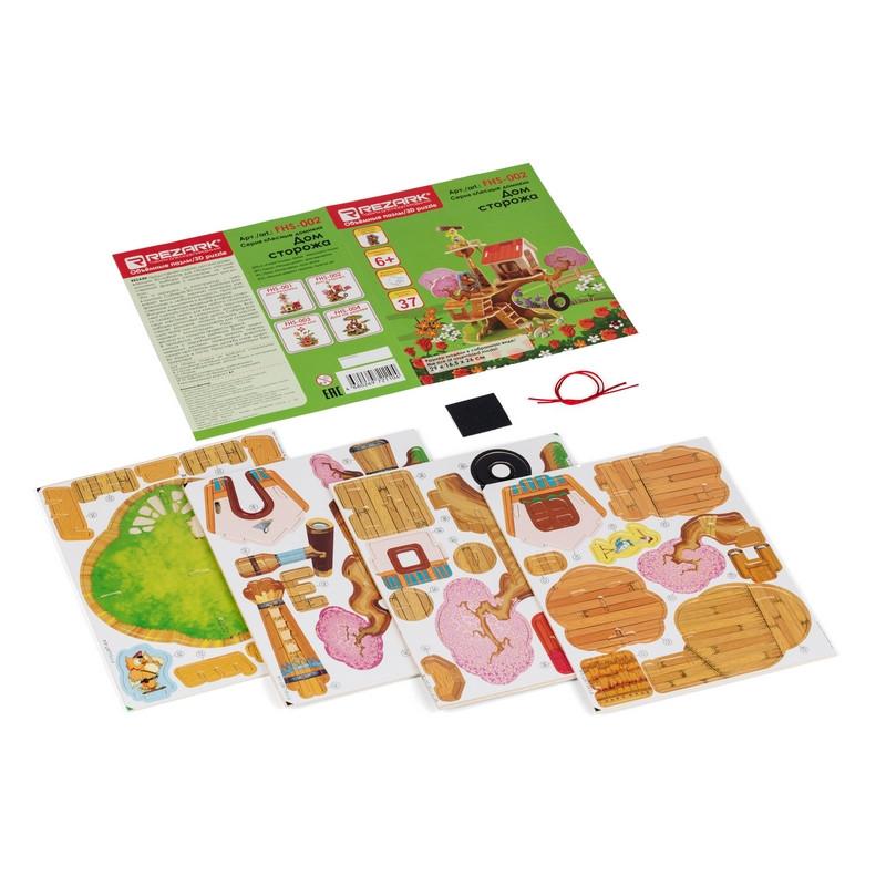 Сборная модель деревянная REZARK Серия Лесные домики Дом сторожа, FHS-002