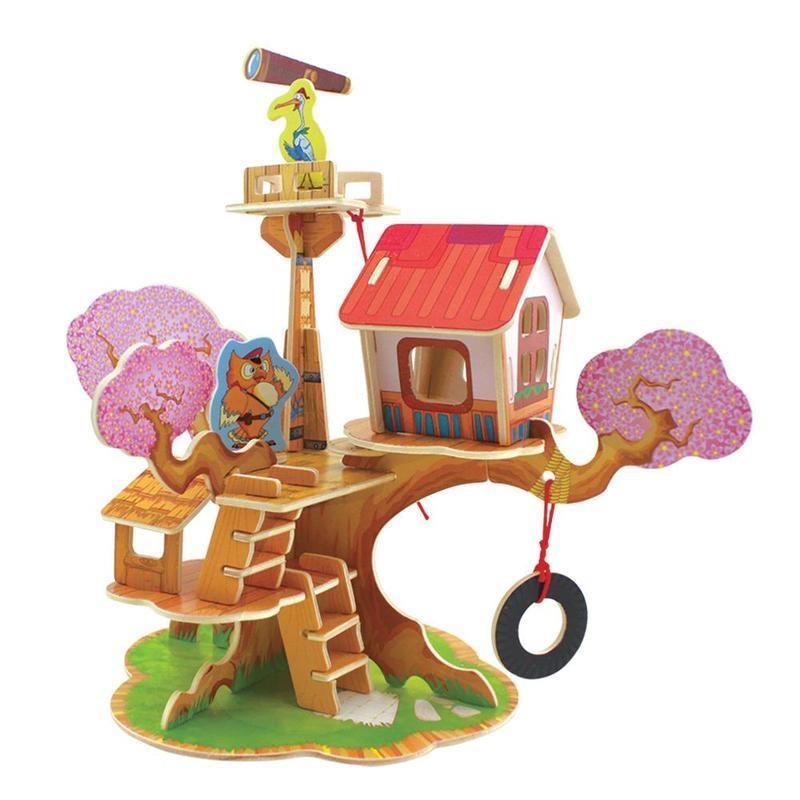 Сборная модель деревянная REZARK Серия Лесные домики Дом сторожа, FHS-002