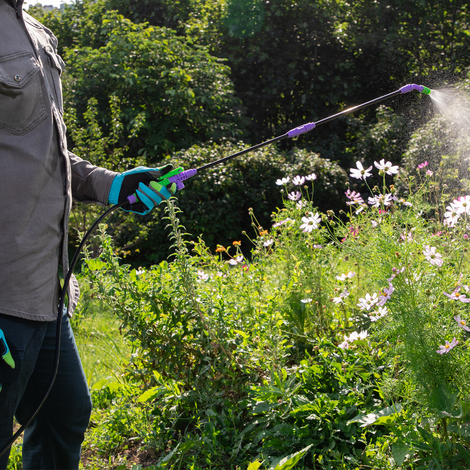 Опрыскиватель ручной 7 л с насосом, шлангом, разбрызгиватель Palisad 64750