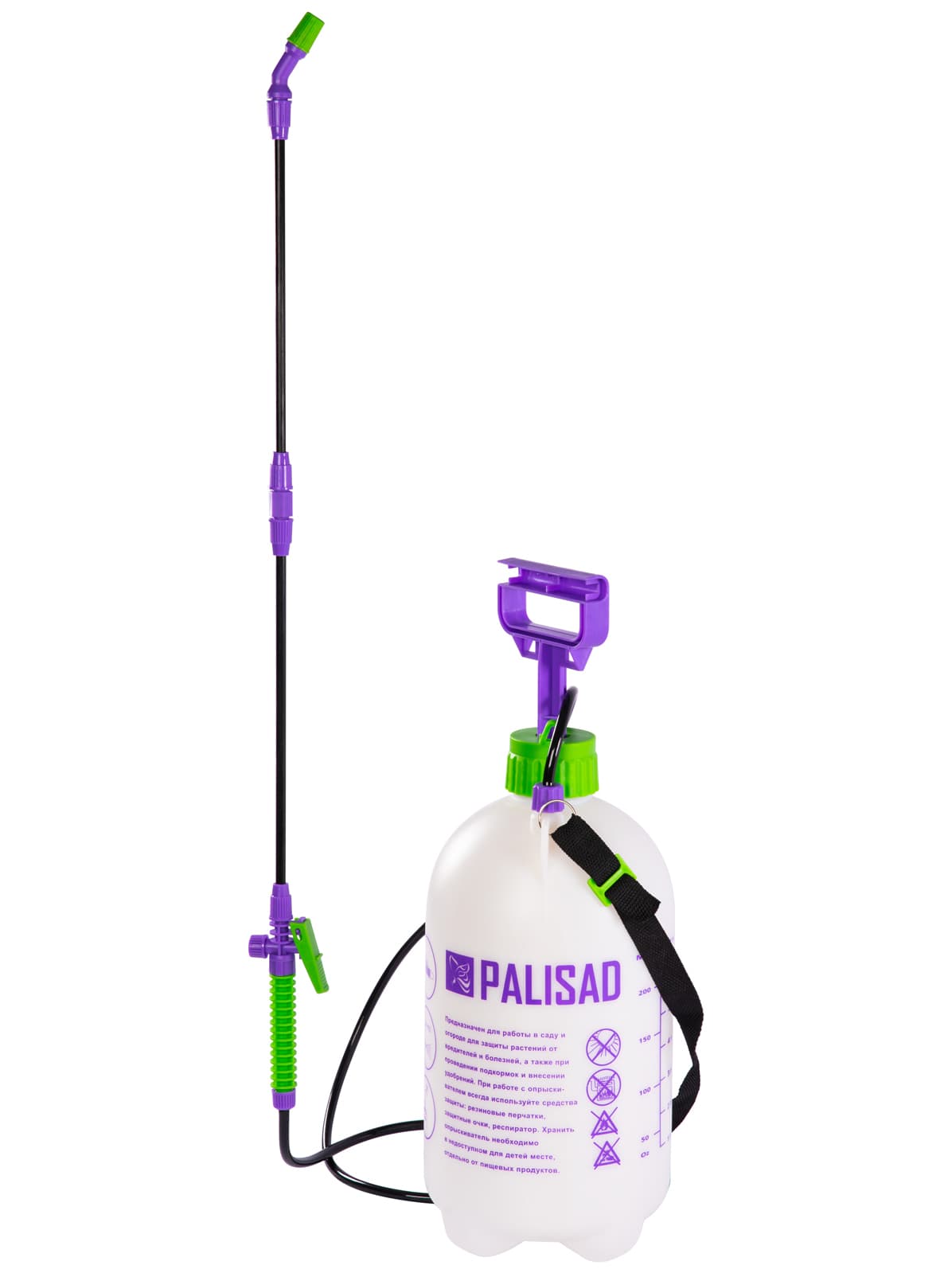 Опрыскиватель ручной 7 л с насосом, шлангом, разбрызгиватель Palisad 64750