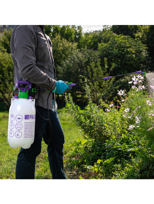 Опрыскиватель ручной 7 л с насосом, шлангом, разбрызгиватель Palisad 64750
