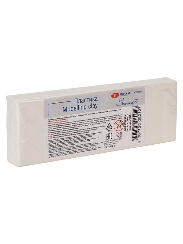 Паста для моделирования пластика Сонет (белый) брус 250г, 5963104