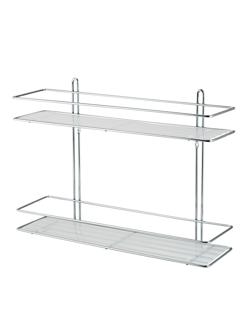 Полка для ванной Swensa прямая 40х11х28см 2 яруса