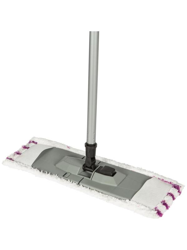 Швабра флаундер для пола пластик 40х11 в сборе с насадк Soft микроф SV5101