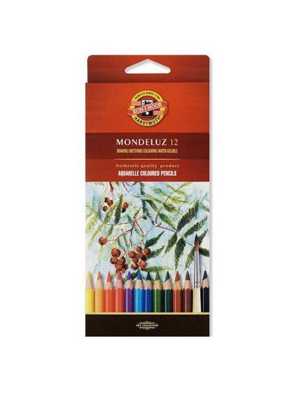 Карандаши акварельные KOH-I-NOOR MONDELUZ 12 цветов, шестигр, 3716/12