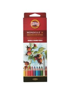 Карандаши акварельные KOH-I-NOOR, MONDELUZ 18 цв. шестигрй, 3717/18