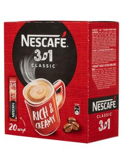 Кофе Nescafe 3 в 1 классический раств., шоу-бокс, 20штx14,5г