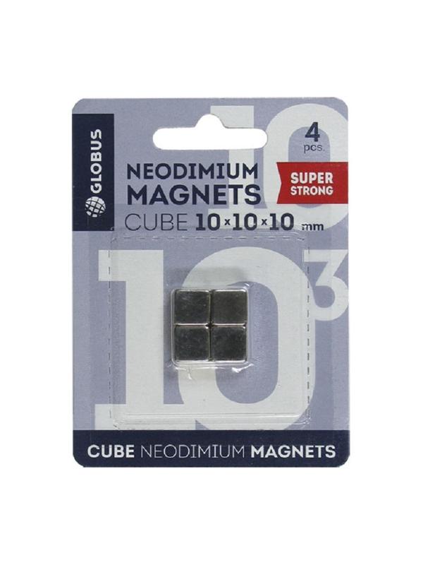 Магнитный держатель неод.для стекл.досок Глобус МН10 куб 10х10х10мм 4 шт/уп