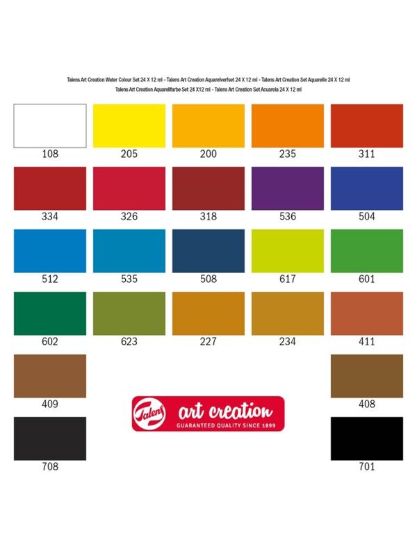 Краски акварельные Art Creation 24цвx12мл, 9022024M