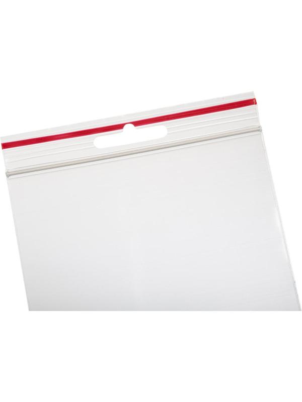 Пакет с замком (Zip Lock) с европодвесом 10 х 17 см, 60 мкм, 100 шт/уп