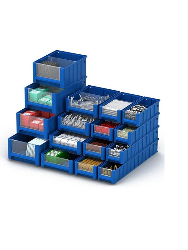 Контейнер полочный SK 3214 сплошной, 300 х 234 х 140 синий