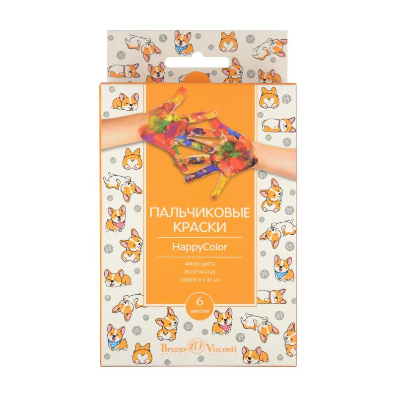 Краски пальчиковые 6 цв. BrunoVisconti, 70-0007