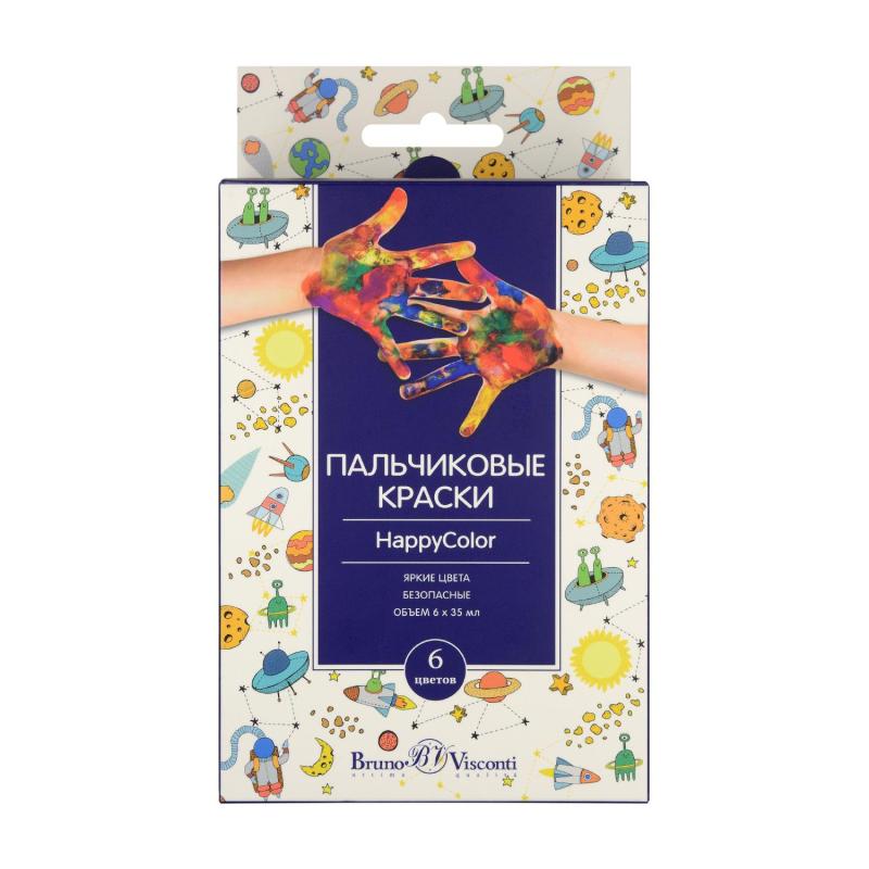 Краски пальчиковые 6 цв. BrunoVisconti, 70-0007